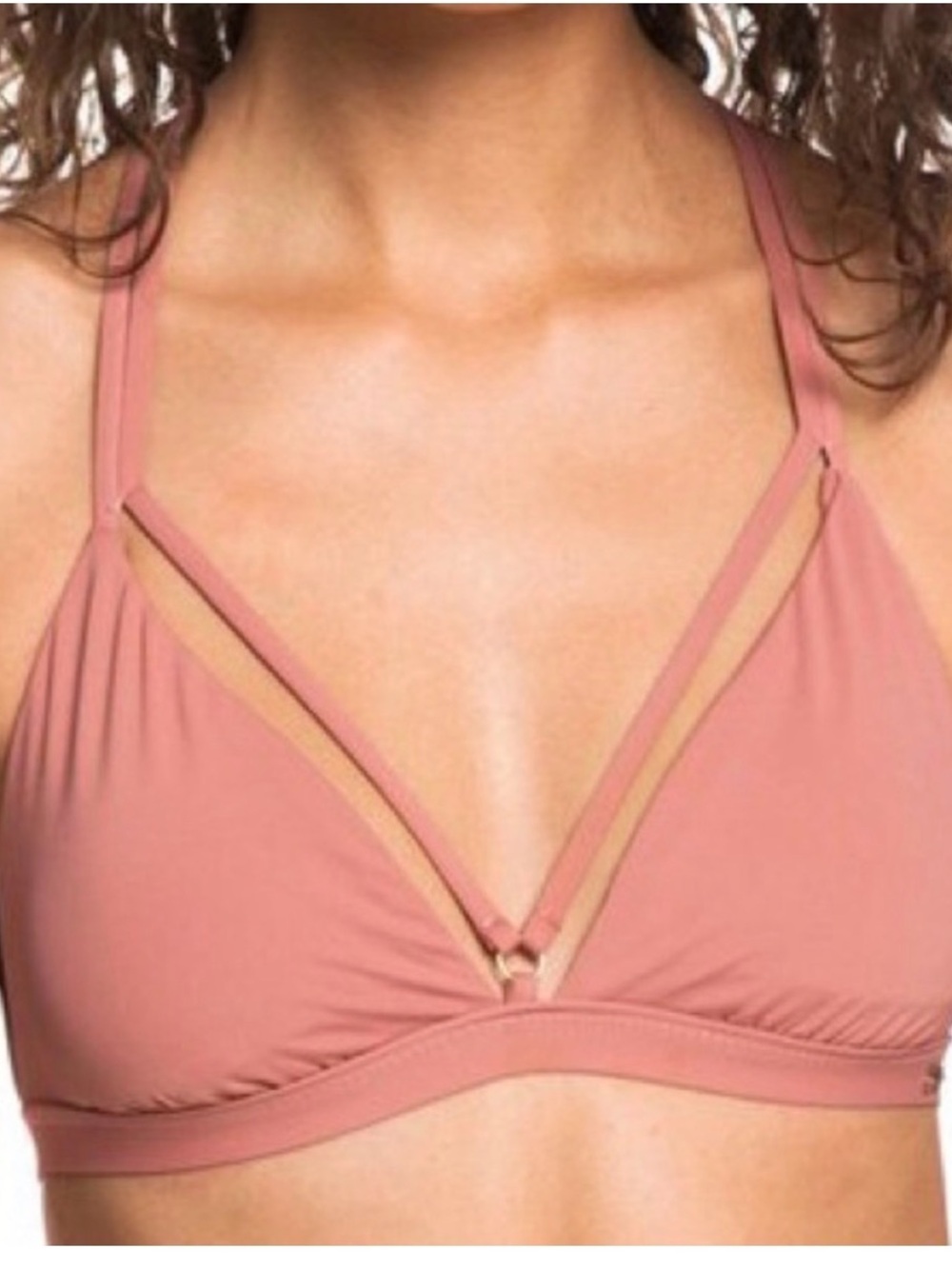 Roxy Withered Rose Softly Lived Bikini Top L